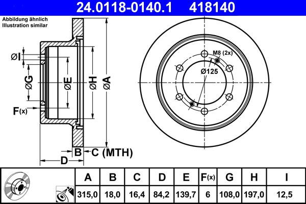 ATE 24.0118-0140.1 - Disc frana aaoparts.ro