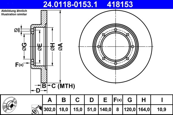 ATE 24.0118-0153.1 - Disc frana aaoparts.ro