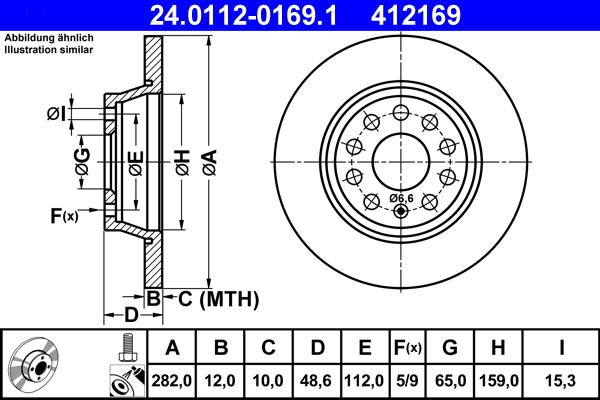 ATE 24.0112-0169.1 - Disc frana aaoparts.ro