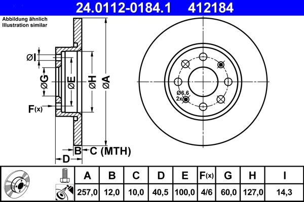 ATE 24.0112-0184.1 - Disc frana aaoparts.ro