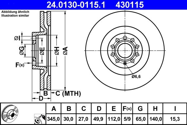 ATE 24.0130-0115.1 - Disc frana aaoparts.ro