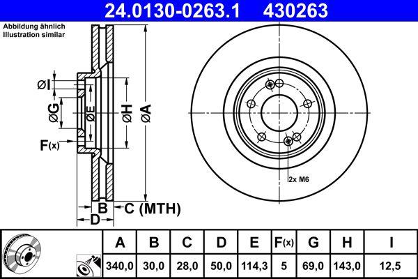 ATE 24.0130-0263.1 - Disc frana aaoparts.ro