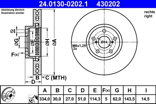 ATE 24.0130-0202.1 - Disc frana aaoparts.ro