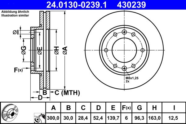 ATE 24.0130-0239.1 - Disc frana aaoparts.ro