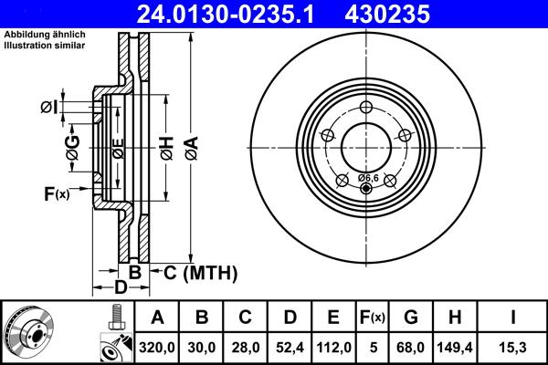 ATE 24.0130-0235.1 - Disc frana aaoparts.ro