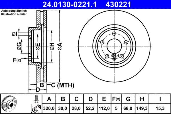 ATE 24.0130-0221.1 - Disc frana aaoparts.ro