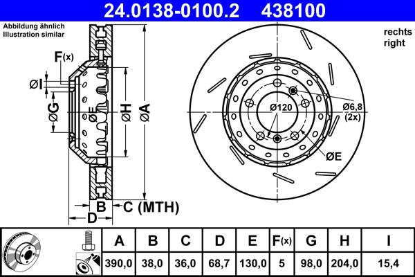 ATE 24.0138-0100.2 - Disc frana aaoparts.ro