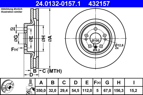 ATE 24.0132-0157.1 - Disc frana aaoparts.ro