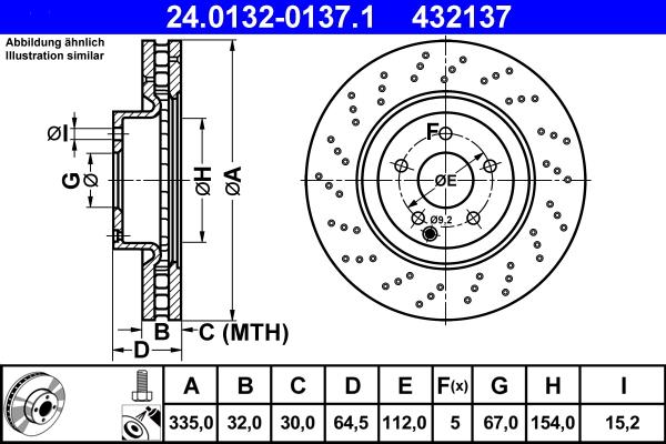 ATE 24.0132-0137.1 - Disc frana aaoparts.ro