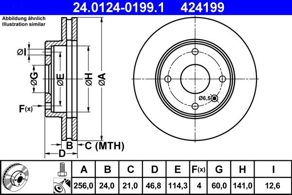 ATE 24.0124-0199.1 - Disc frana aaoparts.ro