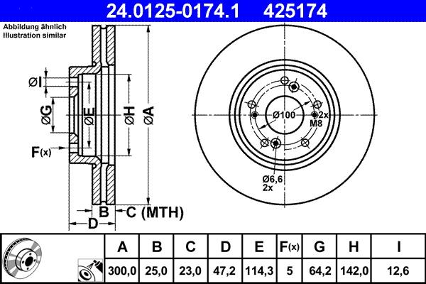 ATE 24.0125-0174.1 - Disc frana aaoparts.ro