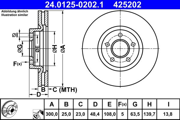 ATE 24.0125-0202.1 - Disc frana aaoparts.ro