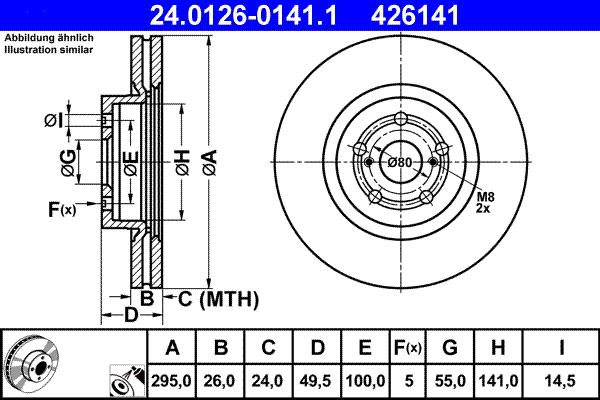 ATE 24.0126-0141.1 - Disc frana aaoparts.ro