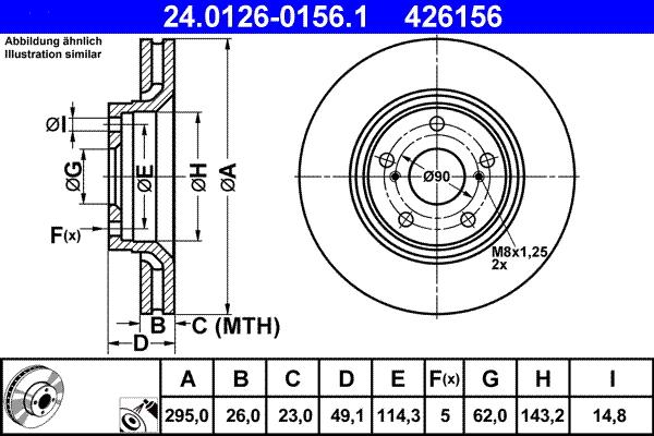 ATE 24.0126-0156.1 - Disc frana aaoparts.ro