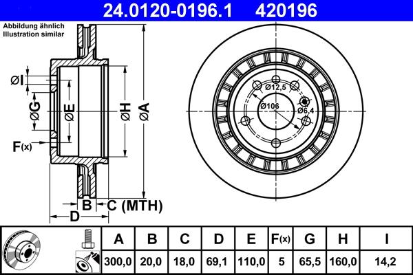 ATE 24.0120-0196.1 - Disc frana aaoparts.ro