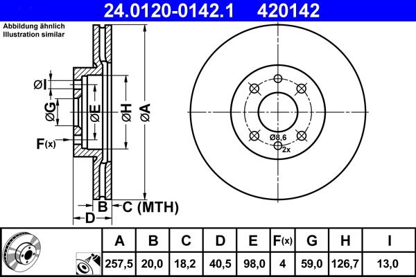 ATE 24.0120-0142.1 - Disc frana aaoparts.ro