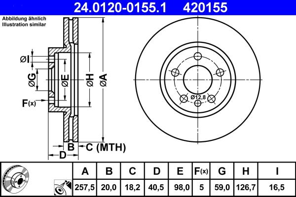 ATE 24.0120-0155.1 - Disc frana aaoparts.ro