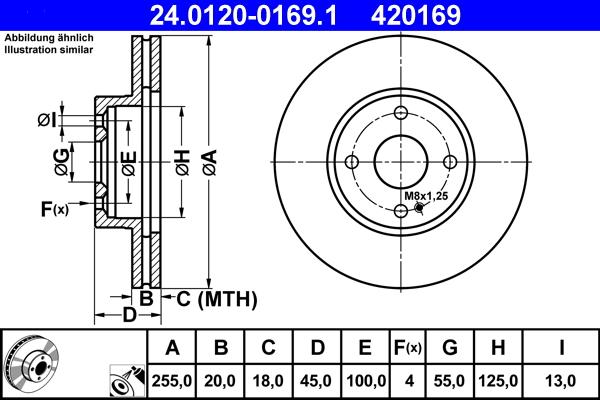 ATE 24.0120-0169.1 - Disc frana aaoparts.ro