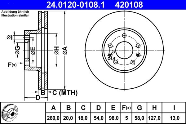 ATE 24.0120-0108.1 - Disc frana aaoparts.ro