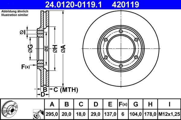 ATE 24.0120-0119.1 - Disc frana aaoparts.ro