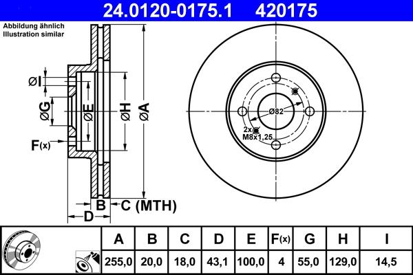 ATE 24.0120-0175.1 - Disc frana aaoparts.ro