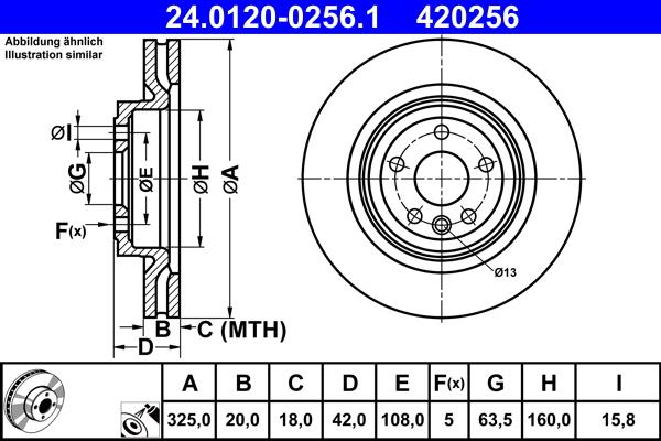 ATE 24.0120-0256.1 - Disc frana aaoparts.ro