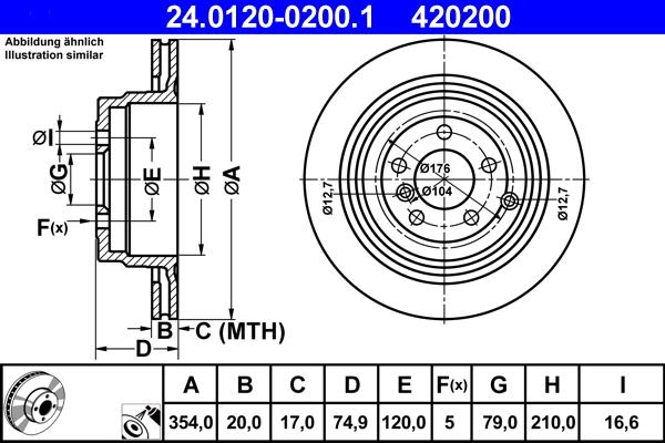 ATE 24.0120-0200.1 - Disc frana aaoparts.ro