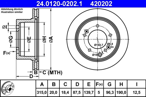 ATE 24.0120-0202.1 - Disc frana aaoparts.ro