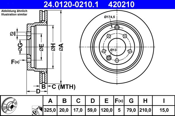 ATE 24.0120-0210.1 - Disc frana aaoparts.ro