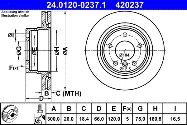 ATE 24.0120-0237.1 - Disc frana aaoparts.ro