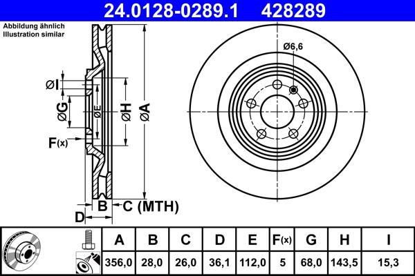 ATE 24.0128-0289.1 - Disc frana aaoparts.ro