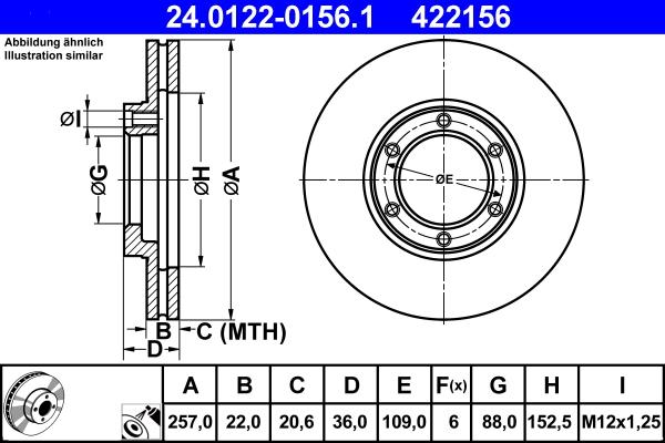 ATE 24.0122-0156.1 - Disc frana aaoparts.ro