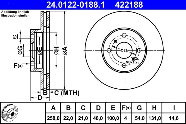 ATE 24.0122-0188.1 - Disc frana aaoparts.ro