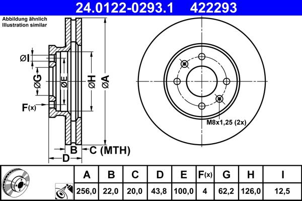 ATE 24.0122-0293.1 - Disc frana aaoparts.ro