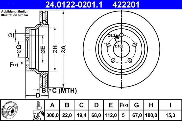 ATE 24.0122-0201.1 - Disc frana aaoparts.ro