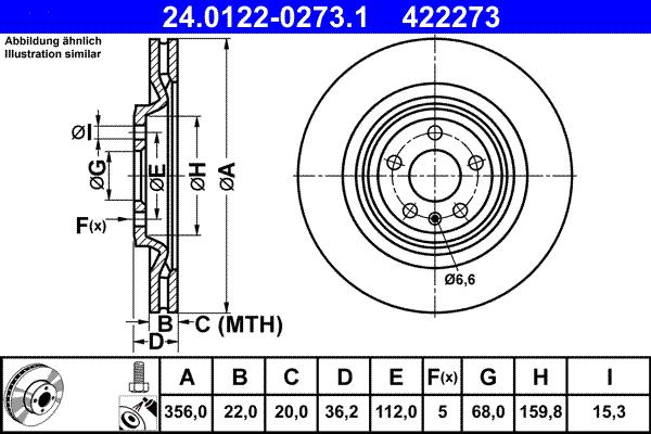 ATE 24.0122-0273.1 - Disc frana aaoparts.ro