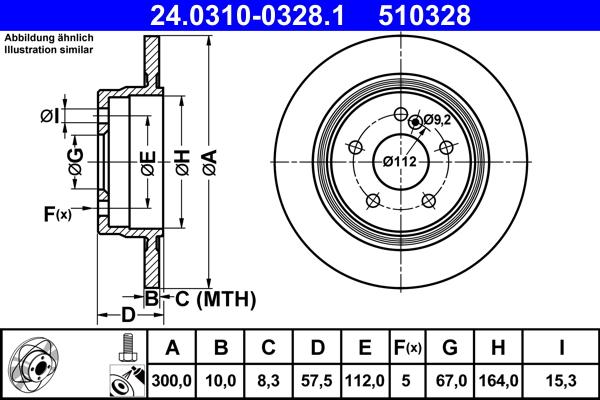 ATE 24.0310-0328.1 - Disc frana aaoparts.ro