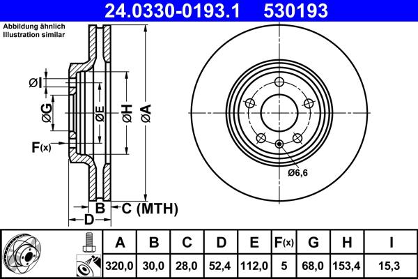 ATE 24.0330-0193.1 - Disc frana aaoparts.ro