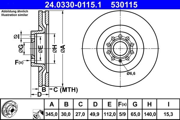 ATE 24.0330-0115.1 - Disc frana aaoparts.ro