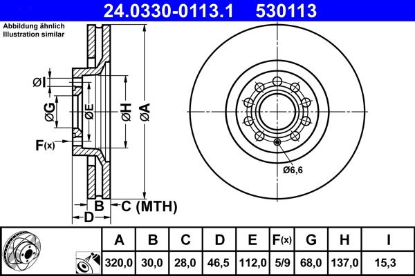 ATE 24.0330-0113.1 - Disc frana aaoparts.ro