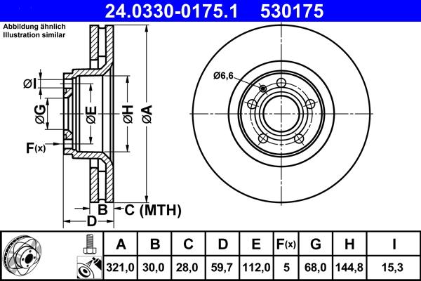 ATE 24.0330-0175.1 - Disc frana aaoparts.ro