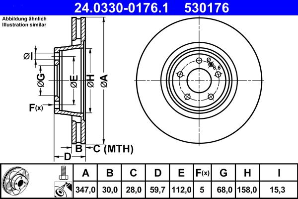 ATE 24.0330-0176.1 - Disc frana aaoparts.ro