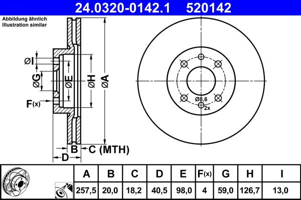 ATE 24.0320-0142.1 - Disc frana aaoparts.ro