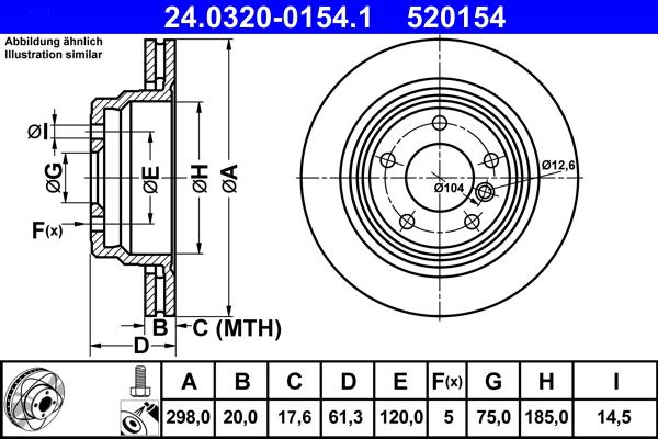 ATE 24.0320-0154.1 - Disc frana aaoparts.ro