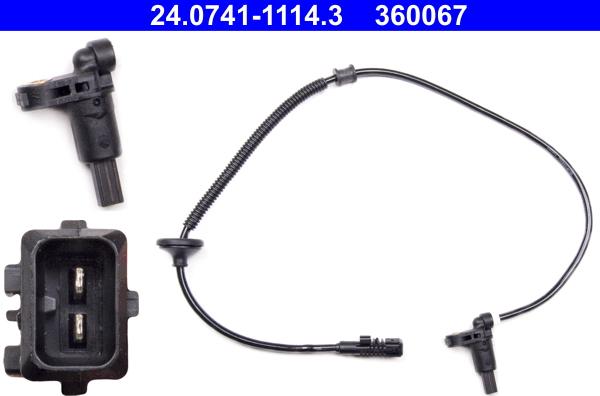ATE 24.0741-1114.3 - Senzor,turatie roata aaoparts.ro