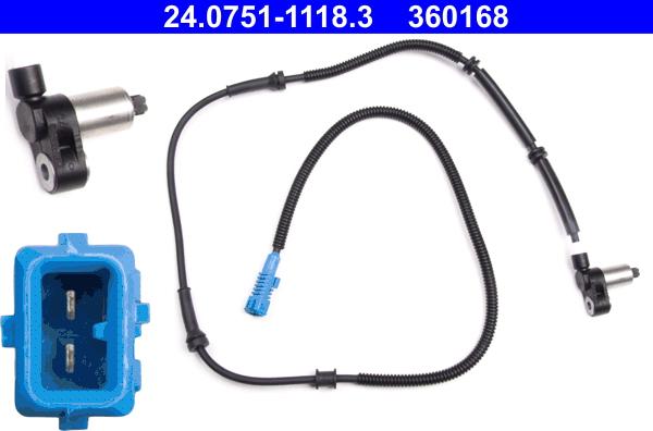 ATE 24.0751-1118.3 - Senzor,turatie roata aaoparts.ro