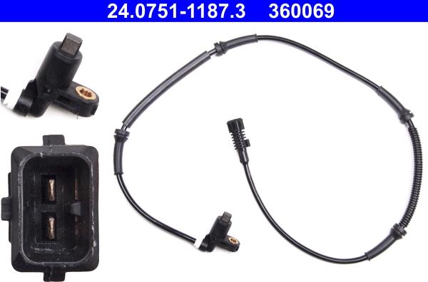 ATE 24.0751-1187.3 - Senzor,turatie roata aaoparts.ro