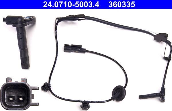 ATE 24.0710-5003.4 - Senzor,turatie roata aaoparts.ro