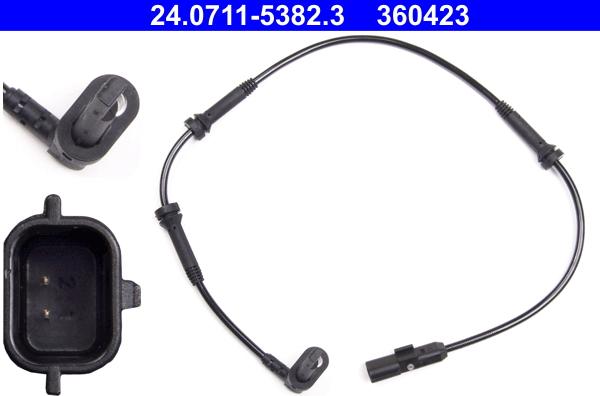 ATE 24.0711-5382.3 - Senzor,turatie roata aaoparts.ro