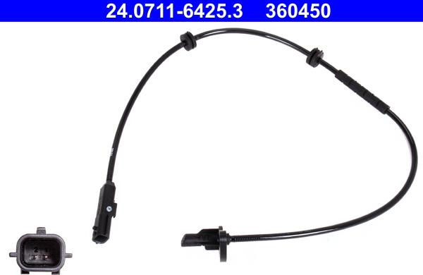 ATE 24.0711-6425.3 - Senzor,turatie roata aaoparts.ro